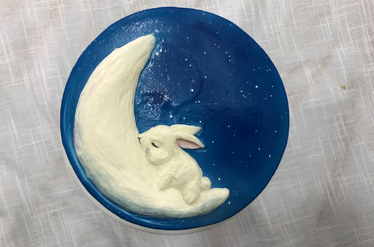 浮雕月亮兔蛋糕
